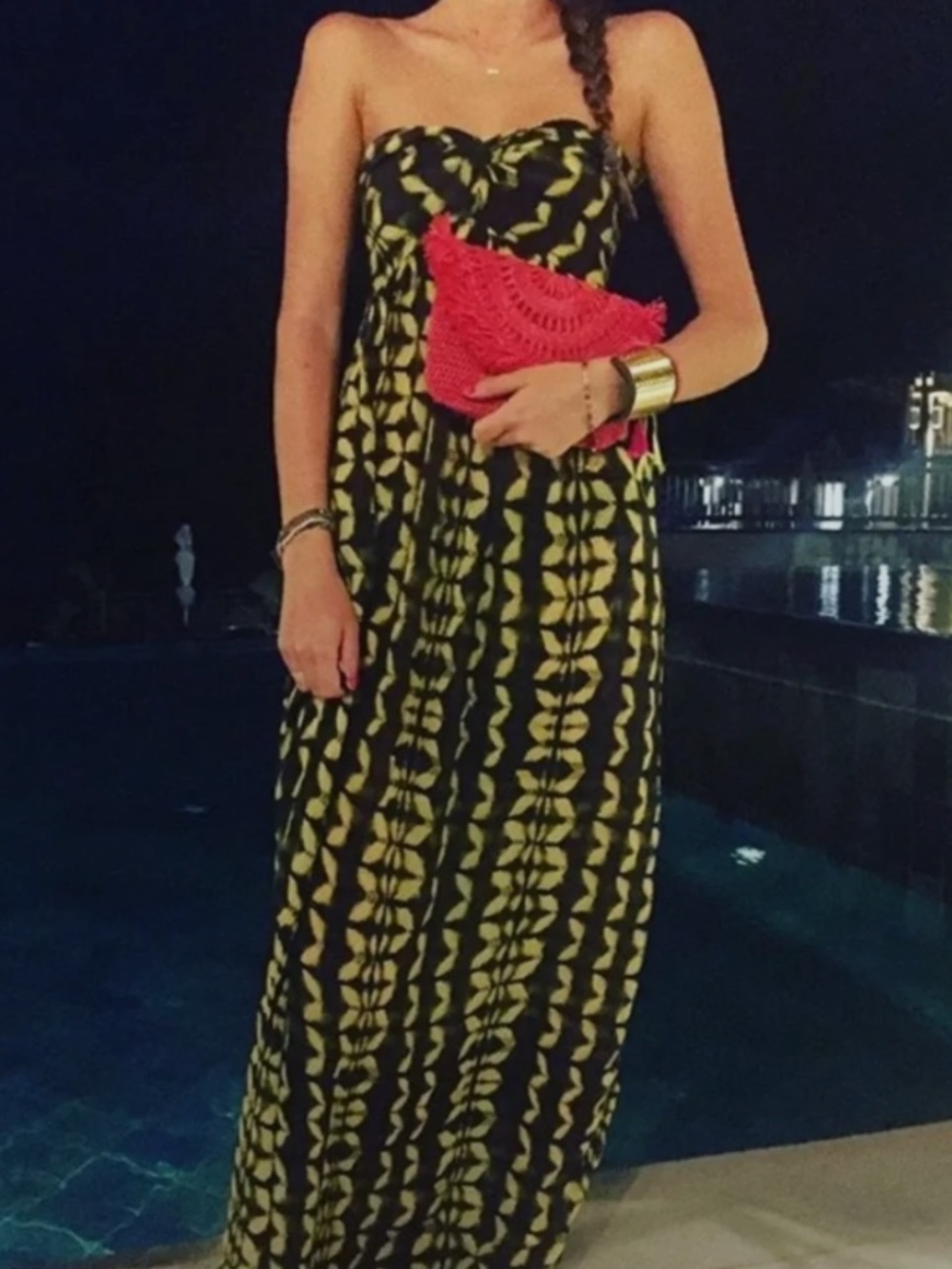 French Designer Gat Rimon "MARA" Maxi Dress
